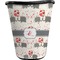 Elephants in Love Waste Basket - Double Sided (Black) (Personalized)