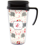 Elephants in Love Acrylic Travel Mug with Handle (Personalized)