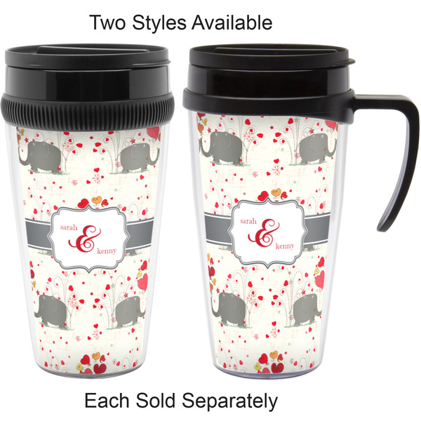 Elephants in Love Travel Mugs - with & without Handle