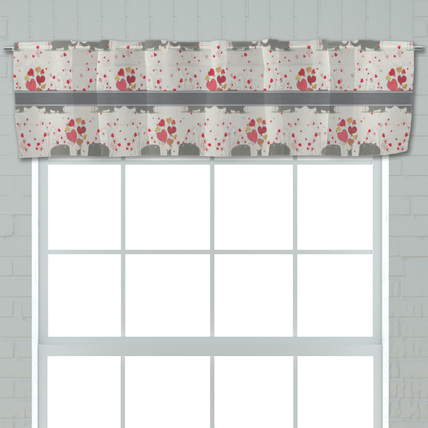 Elephants in Love Valance - Closeup on window