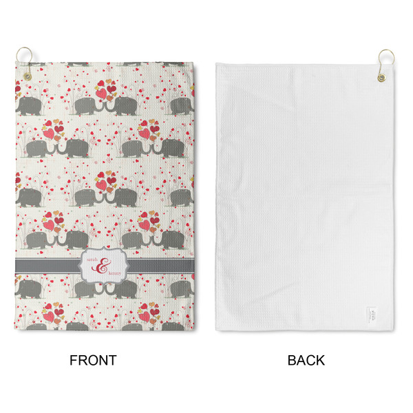 Elephants in Love Waffle Weave Golf Towel - Approval