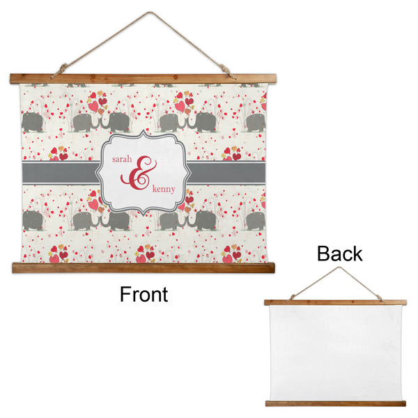 Elephants in Love Wall Hanging Tapestry - Landscape - APPROVAL