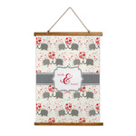 Elephants in Love Wall Hanging Tapestry - Tall (Personalized)