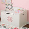 Elephants in Love Wall Monogram on Toy Chest