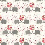 Elephants in Love Wallpaper & Surface Covering (Water Activated 24"x 24" Sample)