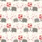 Elephants in Love Wallpaper Square