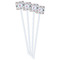 Elephants in Love White Plastic Stir Stick - Double Sided - Square - Front
