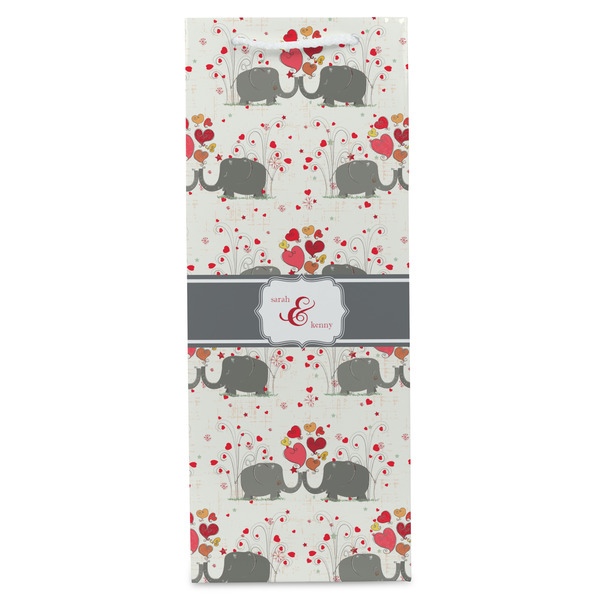 Elephants in Love Wine Gift Bag - Gloss - Front