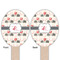 Elephants in Love Wooden Food Pick - Oval - Double Sided - Front & Back