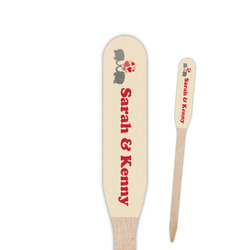 Elephants in Love Paddle Wooden Food Picks (Personalized)