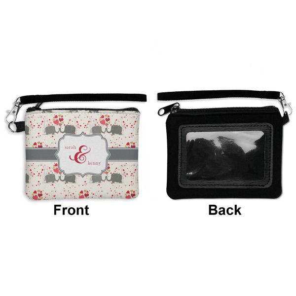 Elephants in Love Wristlet ID Cases - Front & Back