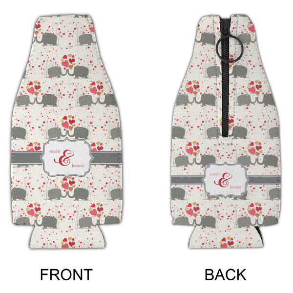 Elephants in Love Zipper Bottle Cooler - APPROVAL