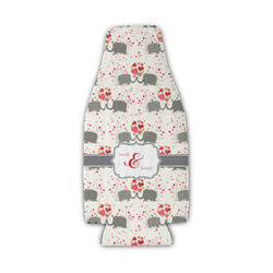 Elephants in Love Zipper Bottle Cooler (Personalized)