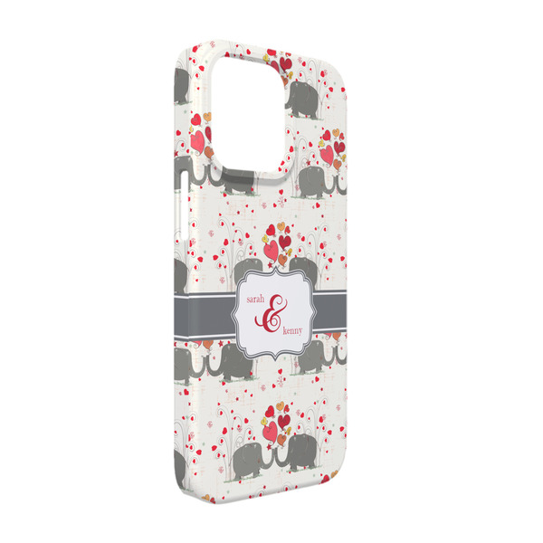 Custom Elephants in Love iPhone Case - Plastic - iPhone 13 (Personalized)