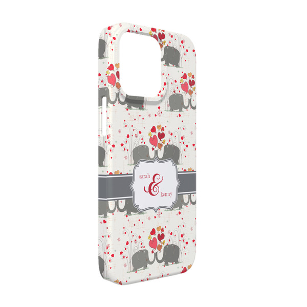 Custom Elephants in Love iPhone Case - Plastic - iPhone 13 Pro (Personalized)