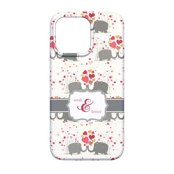 Elephants in Love iPhone 13 Pro Case - Back