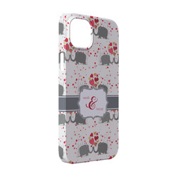 Elephants in Love iPhone Case - Plastic - iPhone 14 (Personalized)