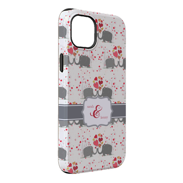 Custom Elephants in Love iPhone Case - Rubber Lined - iPhone 14 Pro Max (Personalized)