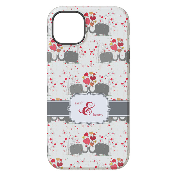 Elephants in Love iPhone 14 Pro Max Tough Case - Back