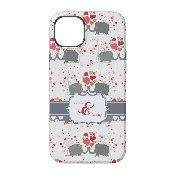 Elephants in Love iPhone 14 Pro Tough Case - Back