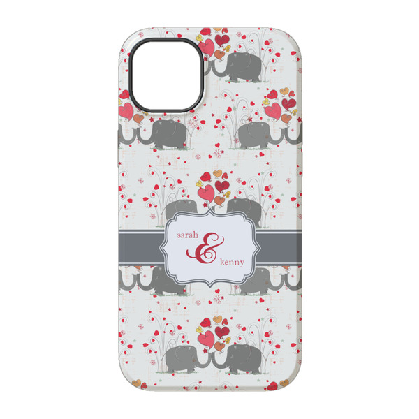 Elephants in Love iPhone 14 Tough Case - Back