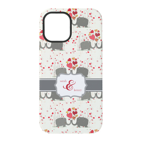 Elephants in Love iPhone 15 Tough Case - Back