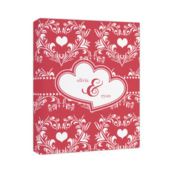 Heart Damask Canvas Print - 11x14 (Personalized)