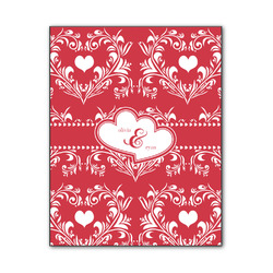 Heart Damask Wood Print - 11x14 (Personalized)
