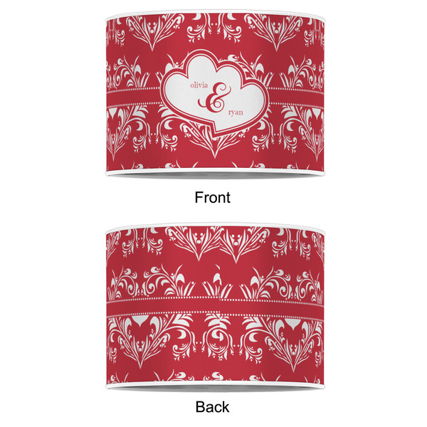 Heart Damask 12" Drum Lampshade - APPROVAL (Poly Film)