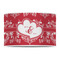 Heart Damask 12" Drum Lampshade - FRONT (Poly Film)