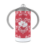 Heart Damask 12 oz Stainless Steel Sippy Cup (Personalized)