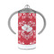 Heart Damask 12 oz Stainless Steel Sippy Cups - FRONT