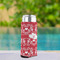 Heart Damask Can Cooler - Tall 12oz - In Context