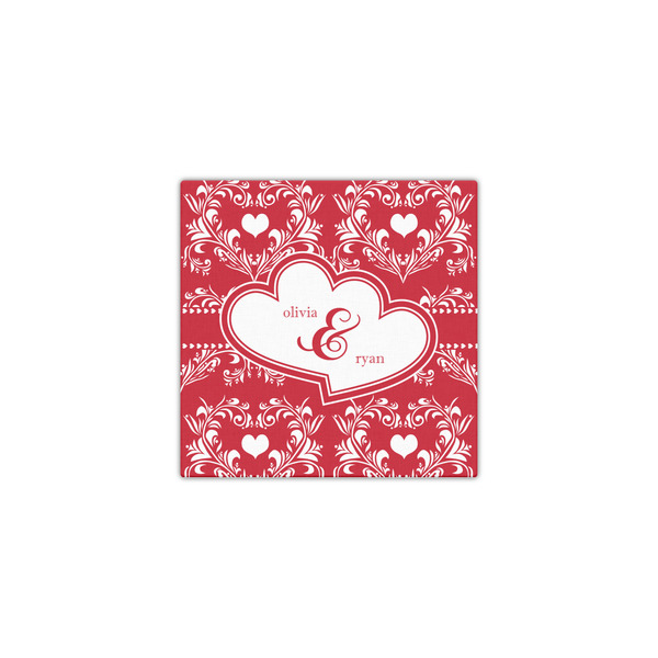 Heart Damask 12x12 - Canvas Print - Front View