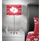 Heart Damask 13 inch drum lamp shade - in room