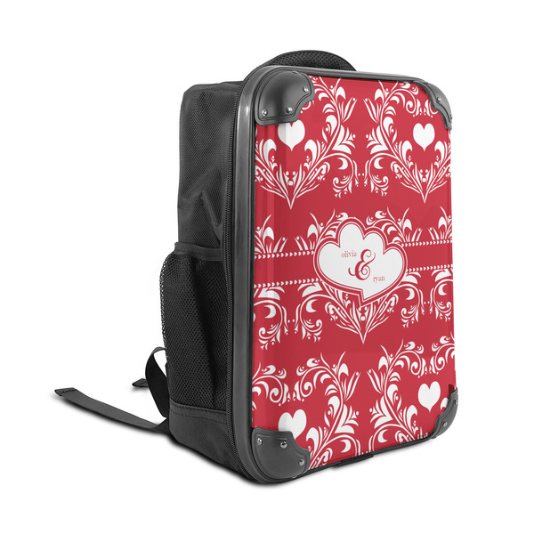 Heart Damask 15" Backpack - ANGLE VIEW