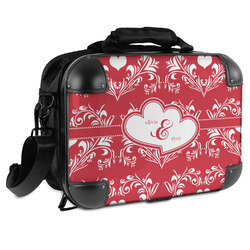 Heart Damask Hard Shell Briefcase (Personalized)