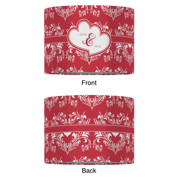 Heart Damask 16" Drum Lampshade - APPROVAL (Fabric)