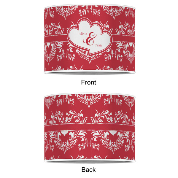 Heart Damask 16" Drum Lampshade - APPROVAL (Poly Film)
