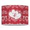 Heart Damask 16" Drum Lampshade - FRONT (Poly Film)