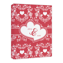 Heart Damask Canvas Print - 16x20 (Personalized)