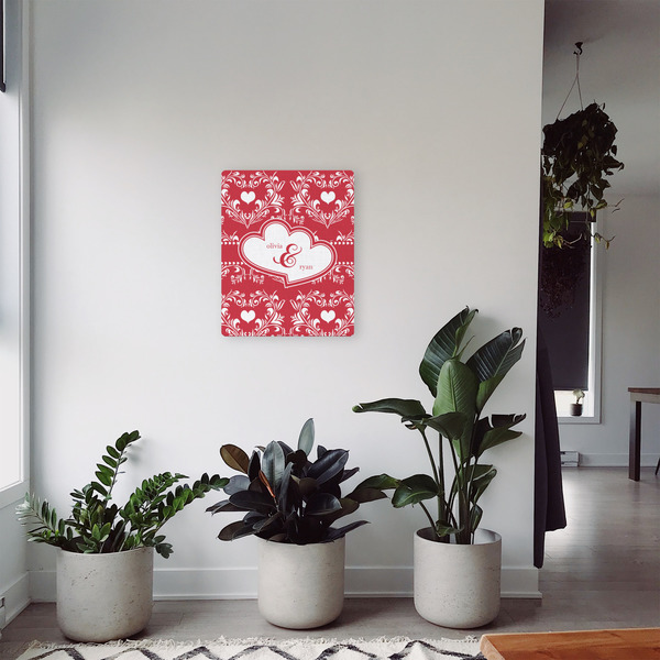 Heart Damask 16x20 - Canvas Print - In Context