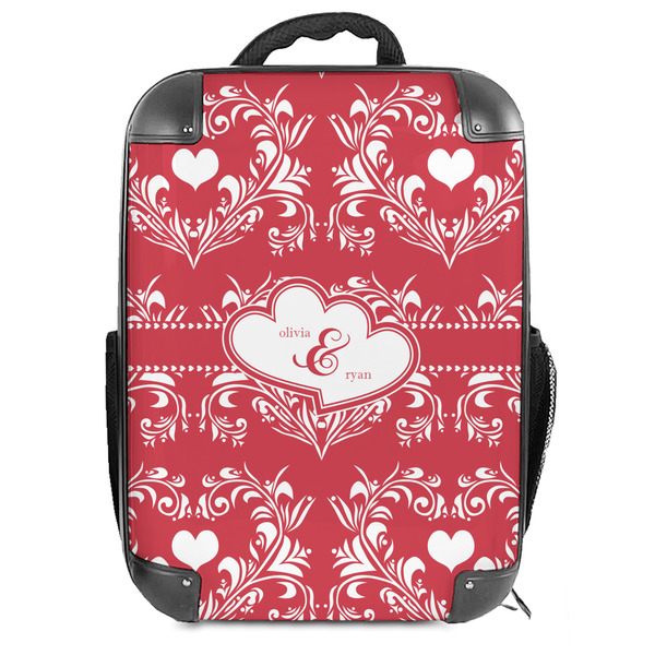 Custom Heart Damask Hard Shell Backpack (Personalized)