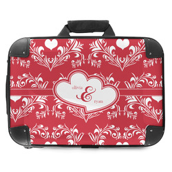 Heart Damask Hard Shell Briefcase - 18" (Personalized)