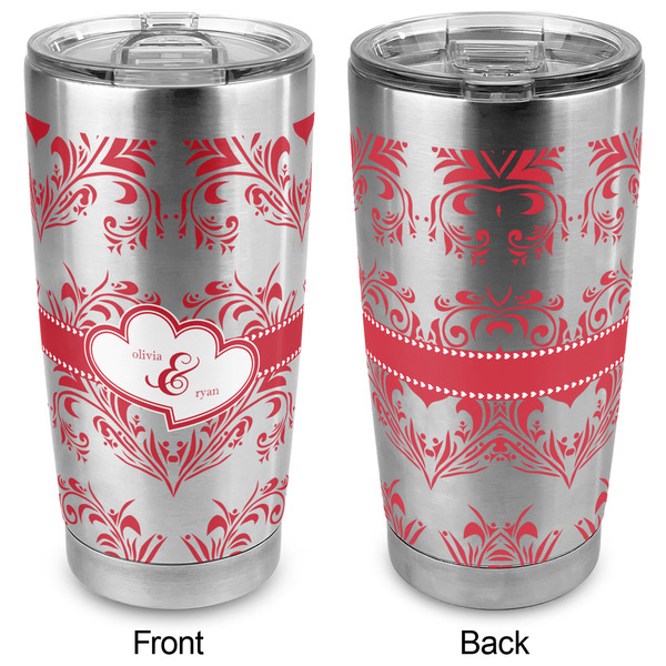Heart Damask 20oz SS Tumbler - Full Print - Approval
