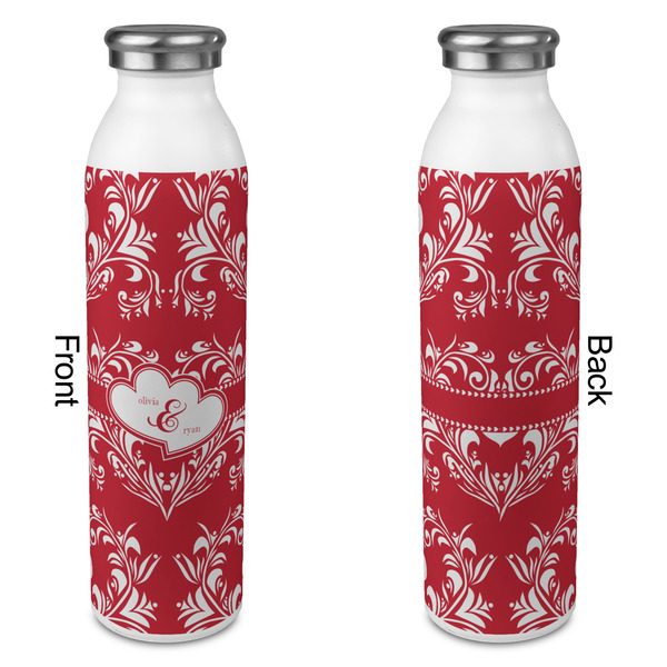 Heart Damask 20oz Water Bottles - Full Print - Approval