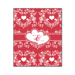 Heart Damask Wood Print - 20x24 (Personalized)