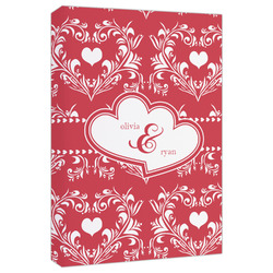 Heart Damask Canvas Print - 20x30 (Personalized)