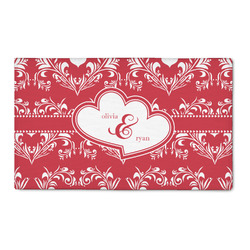 Heart Damask 3' x 5' Indoor Area Rug (Personalized)
