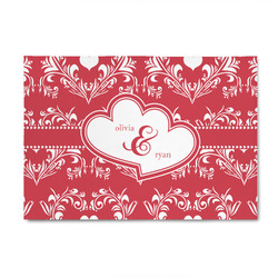 Heart Damask 4' x 6' Indoor Area Rug (Personalized)